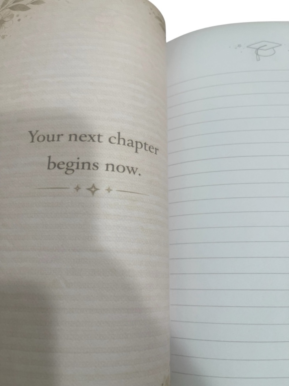 For the Graduate Journal - Soft Neutral Floral Cover - Picture 8 of 9